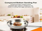 26 x 5cm Fry Pan Stainless Steel Steak Pot Composite Bottom Stew Meat Fried Eggs Cooking Tools V1294-YM0901-3113200011211