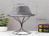 Metal Wig Stand Holder Hat Stand Display, 12.6inch Stable Sturdy Wig Head Holder, Durable Hat Holder V1192-AZ-W-10306