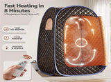 Devanti Portable Steam Sauna Tent 1-Min PoP Up 1000W 2L Steamer Home SPA Timer ST-SAU-2L-145-BK
