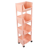 Compact Rolling Storage Organizer Large Capacity Mobile Utility Cart Movable Storage Book Shelf with V1294-YM0901-3116230010913