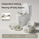 baby portable toilet, potty training, weaning off diapers, soft PU cushion, night-light, bathroom V1106-113-28563-BEI-THREE