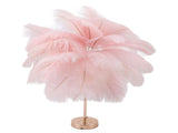 Decorative Table Lamp 30PCS Feathers USB Rechargeable Light Touch Control Desk Light Built in V1294-YM0901-3119230088512