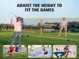 Badminton Net, Height Adjustable Volleyball Net, 17ft Wide Foldable Pickleball Net, Portable Easy V952-ZCGDZYMQW172IS8ZSV0
