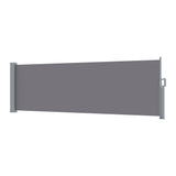 Instahut Side Awning Sun Shade Outdoor Blinds Retractable Screen 1X3M Grey AWN-B-SIDE-FC-100-GREY