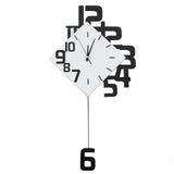 Large Wall Clock Silent Pendulum Battery Operated Non Ticking for Living Room Bedroom Office Home V1294-YM0901-3115250010911