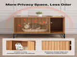 Cat Litter Box Enclosure Furniture, 80 cm Hidden Litter Box Cabinet with Scratch Pad & Storage, V952-JSJJMSPWQ3151XBNF001V0