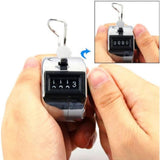 4pcs Heavy Duty Metal Hand Tally Counter, 4-Digit Mechanical Counting Tool for Sports and Imprinter V1370-AZ4-11465