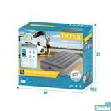 Twin Dura-Beam Prestige Air Bed Built-In USB Electric Pump for Easy Inflation and Deflation V213-TDBAB01-GRY01