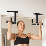 Everfit 2Pcs/Set Pull Up Bar Portable Foldable Dip Station Multi Gym 120kg Home Power Station Black PUB-A-5011A-BK