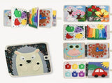 DIY Felt Learning Book 3D Interactive Book Activity Story Book Classroom - hedgehog - Size 3D V1102-DSZ-XXX-NNN-HED-3D