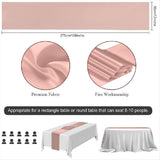 Rose Gold Table Runner 12x108 Inch 10 Pack Satin Table Runners, Smooth Table Runner for Party V1366-AZ2-W-15857