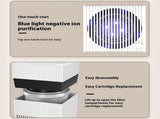 Rechargeable Air Purifier for Kitchen & Car, White Compact Air Cleaner V1263-JX-4784