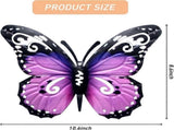 10.6" Metal Butterfly Wall Decor, Butterflies Indoor Outdoor Hanging Wall Art for Patio Garden Yard V1237-ZY-203-2399