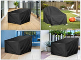 Black Outdoor Rocking Chair Cover, Polyester Patio Protector for Garden, Lawn, Porch Chairs V1369-AZ3-W-19297