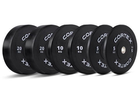 CORTEX 70kg Black Series V3 Rubber Olympic Bumper Plate Set A V420-CSWP-OBPV3ST-A