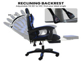Sarantino Cueva Reclining High Back Office Gaming Chair Seat Retractable Footrest Office Comput CHR-ASA-CUE-BKBU