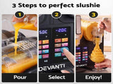 Devanti Slushie Machine 4L Dual Tanks Frozen Drink Ice Cream Maker SLS-CR03-2LX2-BK