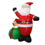 Santaco Christmas Inflatable Outdoor Santa Claus Elk 2.2M Xmas Decoration Light INFL1042