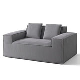 Artiss 2 Seater Sofa Loveseat Sofas Bed Couch No Assembly Corduroy Small Couches Apartement SB-COMP-CHA-GY