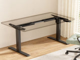 Artiss Electric Standing Desk Frame Only Height Adjustable 70KG Load Black HASD-114G-BK