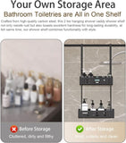 CARLA HOME Over the Door 2-tier Shower Caddy Organizer Shelf with Hooks for Bathroom V178-36180