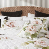 Bianca Rosalia White Floral Printed Quilted Polyester Coverlet Set Queen/King V442-BCA-COVERLETS-ROSALIA-WHITE-KI