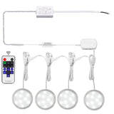 Linkable Under Cabinet LED Lighting 12V Slim Aluminum Dimmable Puck Lights Direct Wired with RF V1171-CC-CW004-EU