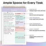 6Pack To Do List Notepad, Undated Daily Planner for Work and Goal Setting Greenery Sway, 52 Sheets, V1107-121-90338-PUR-6PACK
