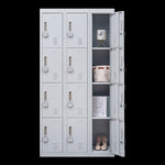 12-Door Locker for Office Gym Shed School Home Storage - 4-Digit Combination Lock V63-839081