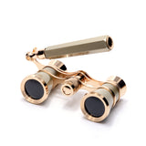 Champagne Gold Elegant Theatre Binoculars - Portable & Stylish Handheld Opera Glasses V888-ELOSUNG22435