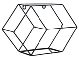 Hex Shelves Simple Wrought Iron Hexagonal Bedroom Living Room Office Wall Shelf DecorationBlack V1294-YM0523-3115210232211