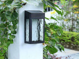 2pc Solar Fence Lights Solar Post Accent Light/Wall Light for Outdoor, Porch and Garage, Body in V1370-AZ4-05021
