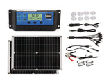 Solar Panel Kit 50W Solar Panel 60A Solar Charge Controller Set with 2 USB Output for RV Camping V1294-YM0703-3114230036511