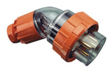 56PA420-EO 4 Pin 20A IP66 Angled Plug Top, Orange V1202-V1-CLI56PA420EO