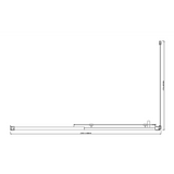 Adjustable 1400x800mm Single Door Corner Sliding Glass Shower Screen in Black V63-846261