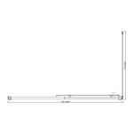 Adjustable 1400x800mm Single Door Corner Sliding Glass Shower Screen in Chrome V63-847601