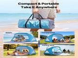 Beach Tent Sun Shelter for 6 Person, UPF 50 Protection, Portable Sun Shade Canopy with Carrying Bag V952-LCJCHTZPLCJCLXOXD001V0