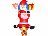 Jingle Jollys Christmas Inflatable Climbing Santa 3.5M Height LED Decorations Illuminated XMAS-INF-SNOWMAN-CLIMB-8FT