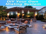 20Pcs 1/2 Inch PVC Mist Nozzle Misting System for Patio Outdoor Mister Coupling PVC Split Section V1192-AZ-W-23088