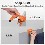 Stainless Steel Panel Carrier Clamp with EVA Anti-Slip Pads for Lifting Wood Tile Stone Boards in V1341-ZY-AHCAVDBD-2PCS