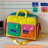 Color-Block Stitching Large Travel Duffel Bag Multi-Functional Hand Luggage for Casual V1232-ZSBB-002