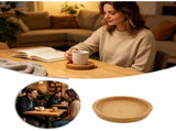 Cork Coasters with Lip, Protect Your Table from Beverage Leak-Proof Cork Cup Holder Bulk, Non-Slip, V1366-AZ2-W-15201