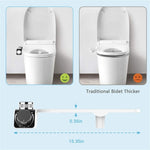 Bidet Toilet Seat Dual Nozzles Self-Cleaning Wash Hot Cold Mixer Water Sprayer V201-HB03BL-AU