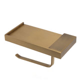 Paper Towel Holder Antique Style Pure Copper Wall Mounted Stable Floating Towel Holder with Shelf V1294-YM0626-3112220097211