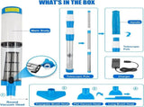 Cordless Adjustable Handheld Pool Vacuum Cleaner with Telescopic Pole and Interchangeable Brush V1341-ZY-2RG2XXE5-BLUE