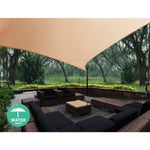 Instahut Waterproof Shade Sail 5x5x5m Rectangle Sand 95% Shade Cloth SAIL-WP-5X5X5-N-SAND