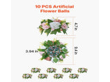 Flower Ball Arrangement Bouquet 10PCS, 240 mm Diameter Artificial Flower Balls Wedding Table V952-ZSHQQXFSBS95V2MBJ001V0