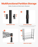VEVOR Over Washer and Dryer Storage Shelf Two Row 6 Tiers Washer Rack Black V952-LDXYJZJTJK2PA7MNU001V0