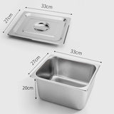 SOGA 12X Gastronorm GN Pan Full Size 1/2 GN Pan 20cm Deep Stainless Steel Tray With Lid GP5412WLIDX12