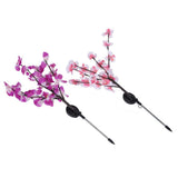 2Pcs/Set Solar Power LED Artificial Orchid Tree Lights for Garden Courtyard Lawn Decoration V1294-YM0901-3111200165811